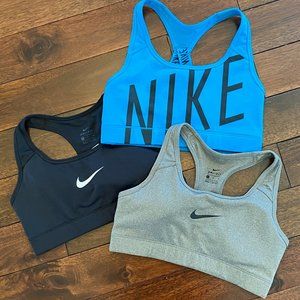 Set of 3 Nike sports bras, hardly even worn!